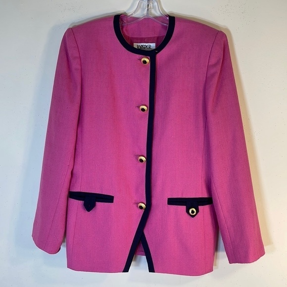 KASPER For A.S.L Button Front Color Block Jacket Women’s-8. - Picture 1 of 10
